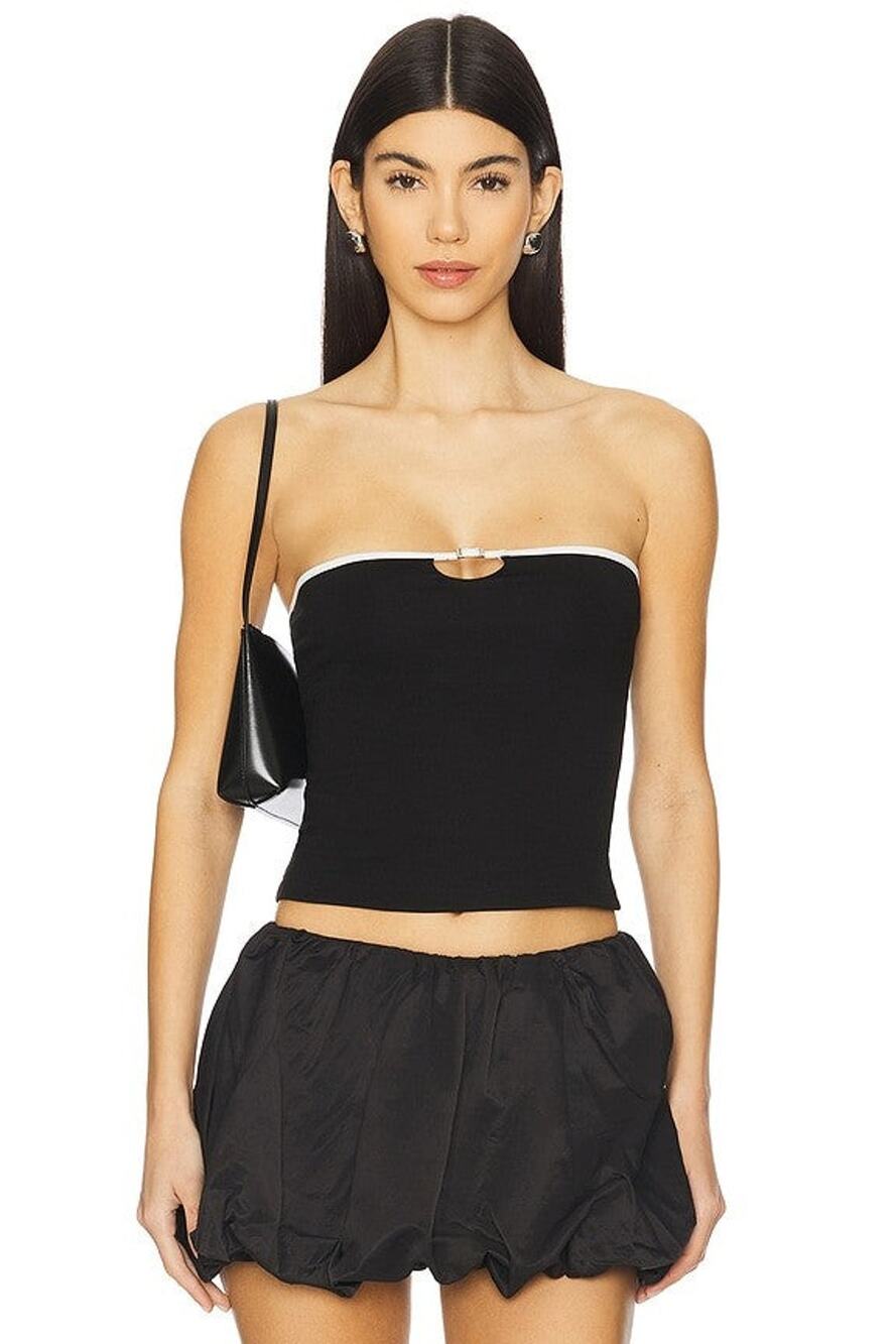 Superdown Whitney Strapless Top - S Black